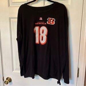 Cincinnati Bengals Shirt Mens 2X Black Orange Long Sleeve Football Graphic #18